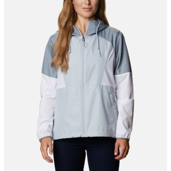 Columbia Side Hill Windbreaker, Chamarras Grises Blancos Para Mujer | 591236-IYF